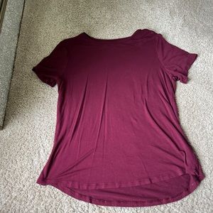 burgundy flowy shirt